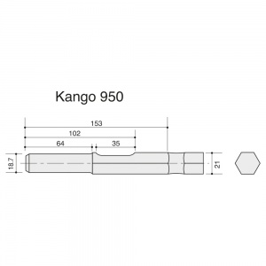 400mm Kango 950 Chisel